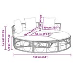 vidaXL Chaise longue d'extérieur sans auvent résine tressée