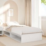 vidaXL Lit de jour avec matelas blanc 100x200 cm bois de pin massif