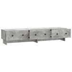 vidaXL Meuble TV Gris béton 147 x 34 5 x 30 cm Bois d'ingénierie