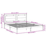 vidaXL Cadre de lit extra long sans matelas 200x220 cm bois massif