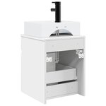 vidaXL Meuble-sèche avec évier mural Blanc 39 x 41 x 62 5 cm