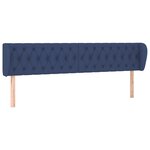 vidaXL Tête de lit avec oreilles Bleu 183x23x78/88 cm Tissu