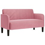 vidaXL Canapé causeuse rose 109 cm velours