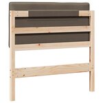 vidaXL Tête de lit capitonnée Marron et Taupe 80 cm Pin massif