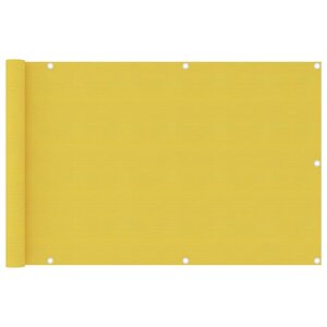 vidaXL Écran de balcon Jaune 90x400 cm PEHD