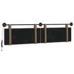 vidaXL Tête de lit suspendue Avec lumière LED Cappuccino Simili cuir