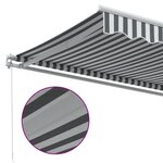 vidaXL Auvent manuel rétractable anthracite et blanc 350x250 cm
