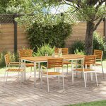 vidaXL Ensemble de salle à manger pour jardin 7 Pièces