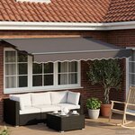 vidaXL Auvent rétractable manuel Anthracite 2 5 x 2 m