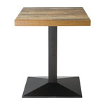 Plateau de table carré 600 mm - effet bois vielli - bolero -  - mélamine 600x600x48mm