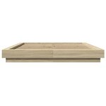 vidaXL Cadre de lit chêne sonoma 150x200 cm bois d'ingénierie