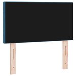 vidaXL Tête de lit LED design blocs diamants bleu foncé  80 cm  en velours