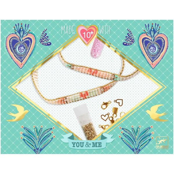 Djeco DJ00018 - Bijoux duo bracelets Miyuki et Coeurs