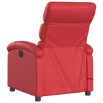vidaXL Fauteuil de massage inclinable rouge similicuir