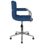 vidaXL Chaise pivotante de salle à manger Bleu Tissu