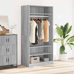 vidaXL Garde-robe sonoma gris 100x50x200 cm bois d'ingénierie