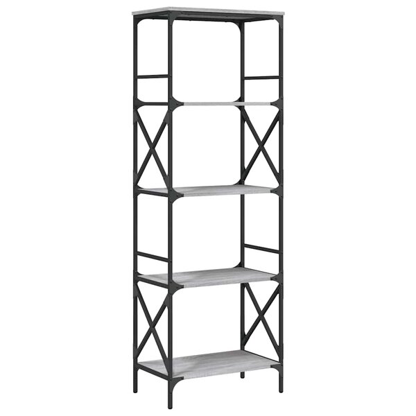 vidaXL Bibliothèque à 5 niveaux sonoma gris 59x35x171 cm