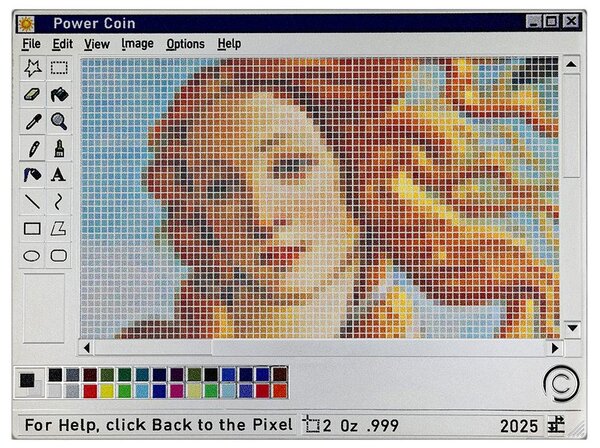 Pièce de monnaie en Argent 2 Dollars g 62.2 (2 oz) Millésime 2025 Back to the pixel PAINT