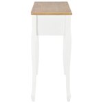 vidaXL Table de console et coiffeuse avec 3 tiroirs Blanc