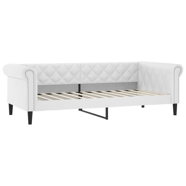 vidaXL Lit de jour blanc 100x200 cm similicuir