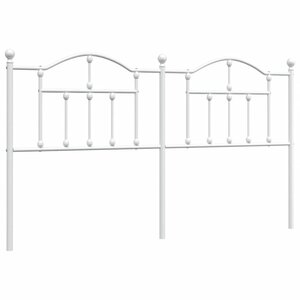 vidaXL Tête de lit métal blanc 180 cm