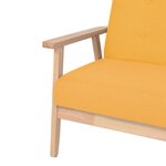 vidaXL Ensemble de canapé 2 Pièces Tissu jaune