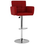 vidaXL Tabourets de bar lot de 2 rouge bordeaux similicuir