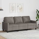 vidaXL Canapé à 3 places Taupe 180 cm Tissu