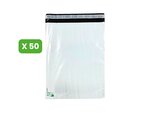 Lot de 50 pochettes plastiques n°4 eco - 60microns - 320x410+50mm