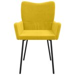 vidaXL Chaises à manger lot de 2 Jaune Velours