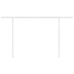 vidaXL Auvent manuel rétractable avec poteaux 4 5x3 m Jaune et blanc