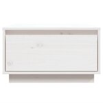 vidaXL Table basse Blanc 55x56x32 cm Bois massif de pin