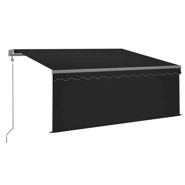 vidaXL Auvent rétractable automatique avec store 3 5x2 5 m Anthracite
