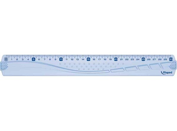 règle plate Geometric en plastique transparent 30 cm MAPED