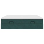 VidaXL Cadre de lit ottoman avec matelas vert foncé 180x200cm velours