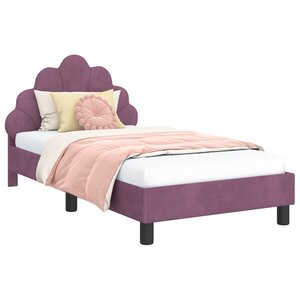 vidaXL Cadre de lit pour enfants avec tête de lit Pourpre 80 x 160 cm
