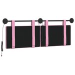 vidaXL Tête de lit suspendue Avec lumière LED Rose Tissu