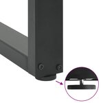 vidaXL Pieds de table à manger en U 2 pièces Anthracite 100 x (72-73) cm Acier