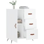 vidaXL Buffet Blanc brillant 69 5x34x90 cm Bois d'ingénierie