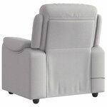vidaXL Fauteuil de massage inclinable gris nuage tissu