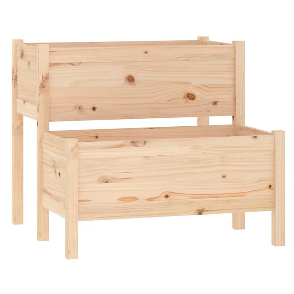 vidaXL Jardinière 84 5x84x75 cm Bois massif de pin