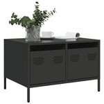 vidaXL Meuble TV noir 68x50x43 5 cm acier laminé à froid