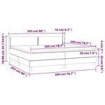 vidaXL Sommier à lattes de lit et matelas Vert foncé 200x200cm Velours