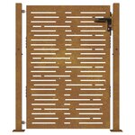 vidaXL Portail de jardin 105x130 cm acier corten conception de carré