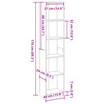 vidaXL Bibliothèque chêne marron 40x24x176 cm bois d'ingénierie