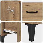 vidaXL Haut Armoire avec tiroir Chêne artisanal 70 x 31 x 115 cm