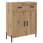 vidaXL Haut Armoire avec tiroir Chêne artisanal 69 5 x 32 5 x 180 cm
