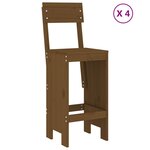 vidaXL Ensemble de bar de jardin 5 Pièces marron miel bois de pin massif