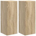vidaXL Meuble TV mural 2 Pièces Sonoma 30 x 31 x 80 cm Bois d'ingénierie