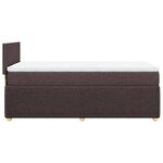 vidaXL Sommier à lattes de lit avec matelas Marron foncé 100x200 cm